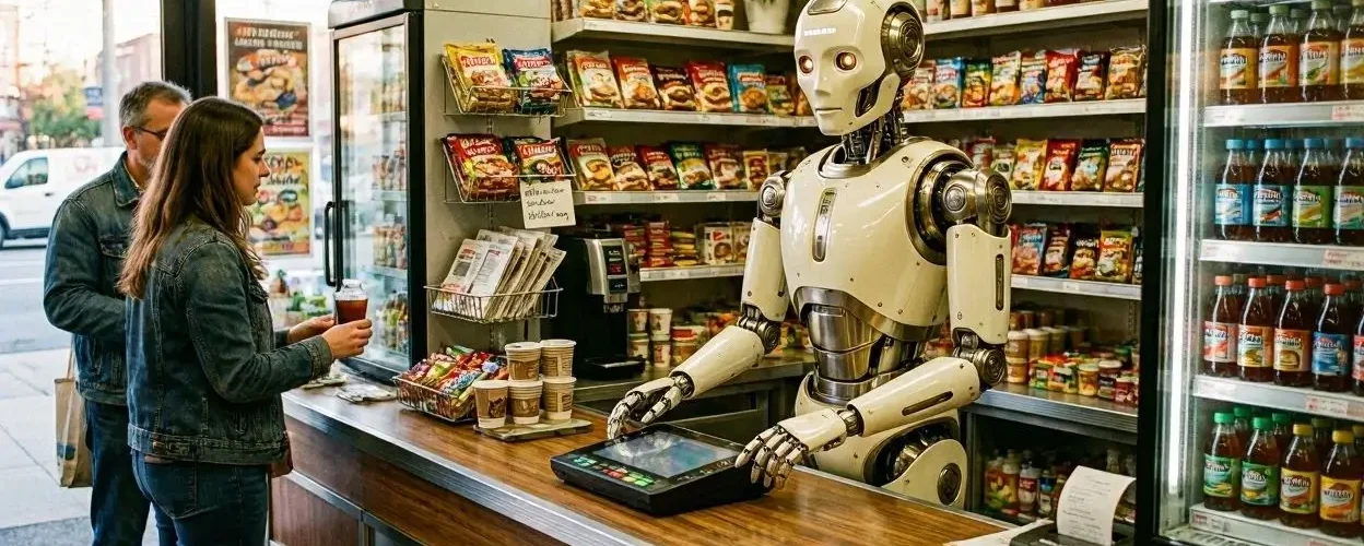 Humanoid Robot Convenience Store