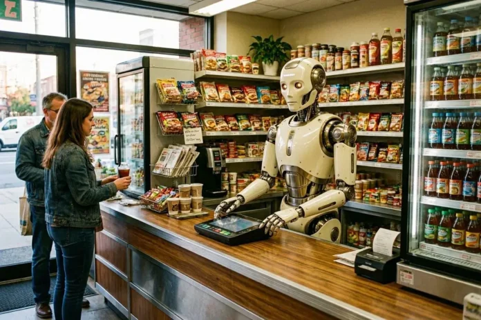 Humanoid Robot Convenience Store
